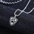 wholesale 925 Sterling Silver Paw Print Memorial Keepsake Urn Necklace with Funnel and Fill Tool for Pet Ashes -0-1