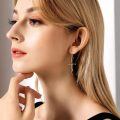 wholesale 925 Sterling Silver Cross Heartbeat Dangle Earrings-0-3