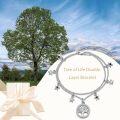 wholesale 925 Sterling Silver Women's Tree Of Life & Stars Charm Bracelet-0-3