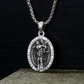 wholesale 925 Sterling Silver Saint Sebastian Pendant Prayer Chain Necklace 45cm Length -0-2