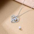 wholesale 925 Sterling Silver Heart Infinity Pendant with Cubic Zirconia Stones Forever My Friend  for Sisters-0-4