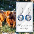 wholesale Sterling Silver Animal Earrings Axolotl Highland Cow Elephant Cat Sloth Dinosaur Dangle Drop Leverback Jewelry Gifts-0-5