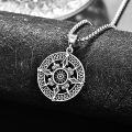 wholesale 925 Sterling Silver Compass Necklace w/ 24 Rolo Chain & Travel Pendant - Graduation Gift for Her Him -0-3