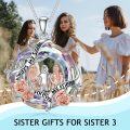 wholesale 925 Sterling Silver Crystal Rose Flower Sisters Forever Pendant Necklace-0-1