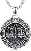 wholesale 925 Sterling Silver Mens Masonic Memento Mori Skull Pendant Norse Viking Jewelry -0-0