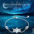 wholesale 925 Sterling Silver Star & Crescent Moon Stone Heart Charm Bracelet for Teenage Girl -0-5