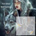 wholesale 925 Sterling Silver Fox Hoop Earrings for Women - Cute Animal Design Gift Idea-0-4