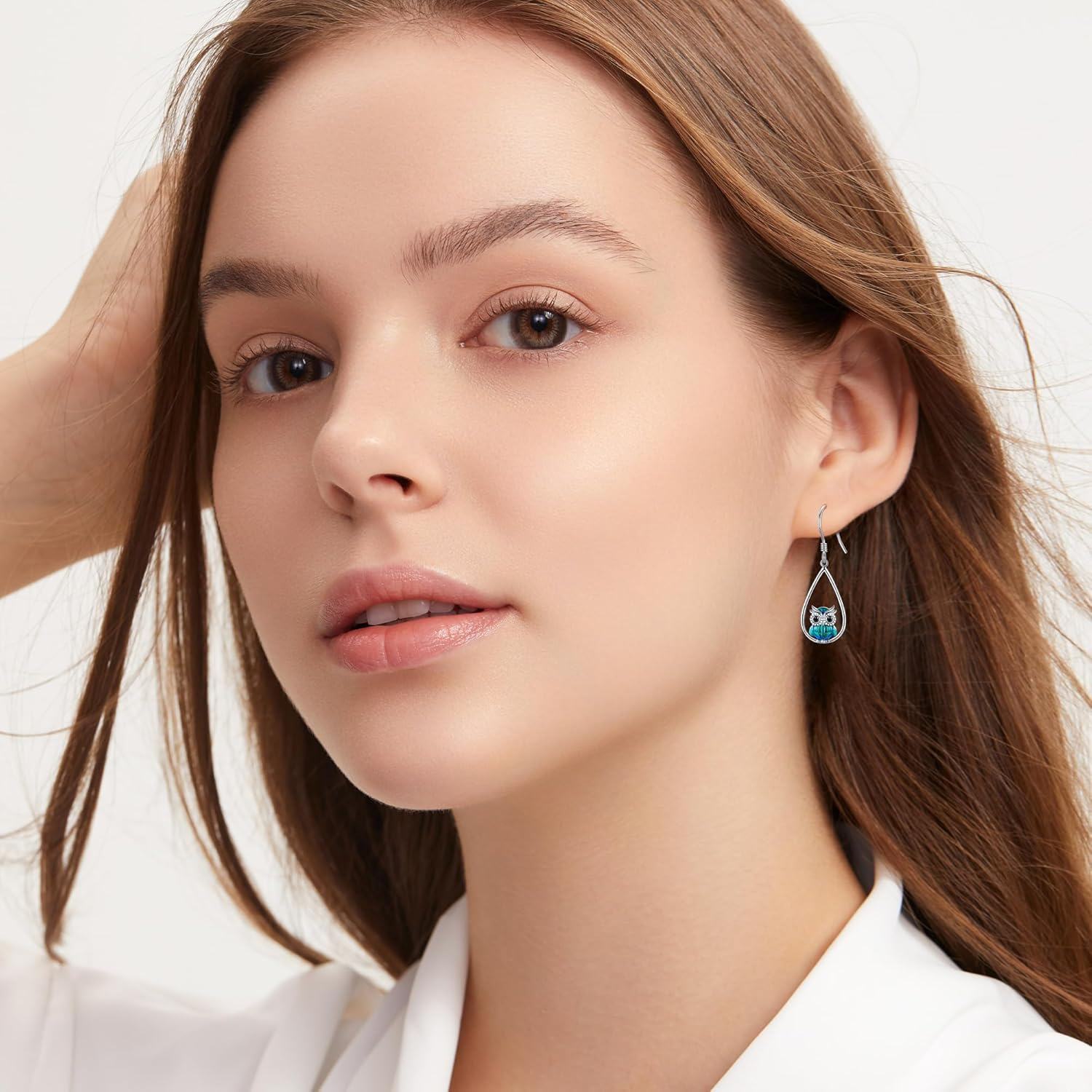 Sterling Silver Animal Dangle Drop Earrings with Stone for Women Jewelry Gifts-0-1