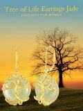 wholesale Gold-Plated 925 Sterling Silver Tree of Life Green Jade Drop Earrings for Women-0-8