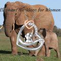 wholesale 925 Sterling Silver Elephant in Heart Pendant Necklace with Cubic Zirconia Stones-0-3