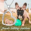 wholesale 925 Sterling Silver Pug Heart Love You Forever Pendant Necklace-0-4