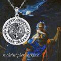 wholesale 925 Sterling Silver St Christopher Protect Us Compass Pendant Necklace for Men Women-0-5