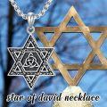 wholesale 925 Sterling Silver Star of David with Triquetra and Celtic Knot Design Men's Pendant Necklace-0-4