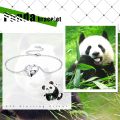wholesale 925 Sterling Silver Heart-Shaped Panda Charm Bracelet for Women Gifts-0-1
