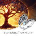 wholesale 925 Sterling Silver Moonstone Celtic Knot Tree Of Life Ring-0-3