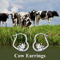 wholesale 925 Sterling Silver Cow Stud Hoop Earrings for Women s-0-1