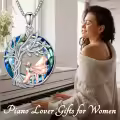 TOUPOP Sterling Silver Crystal Tree Of Life Pendant Sport Music Jewelry Gifts-0-2