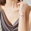 wholesale 925 Sterling Silver Heart Link Chain Bracelet With Sunflower Charm And Adjustable Chain-0-1
