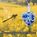 TOUPOP 925 Sterling Silver & Crystal Butterfly/Dragonfly/Hummingbird/Bee Cremation Memorial Necklace-0-5