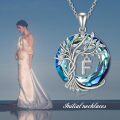 wholesale Sterling Silver Crystal Tree of Life Initial Necklace Mother s Day Gift - Rhodium Plated-0-87