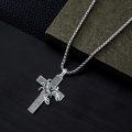 wholesale Sterling Silver Cross Pendant Necklace for Women Men Religious Jewelry Gift for Christmas Birthday Mothers Day-0-66