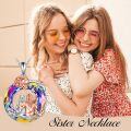 TOUPOP Sterling Silver Sister Necklace Gift For Women Her Friend-0-2