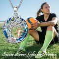 wholesale Sterling Silver Crystal Tree of Life Necklace Sport Music Jewelry Gift for Women-0-14