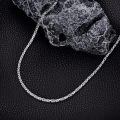 wholesale 925 Sterling Silver Oxidized Byzantine Link Chain Necklace For Men Women-0-5