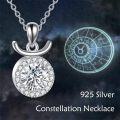 wholesale Sterling Silver Moissanite Zodiac Necklace Lab Created Diamond Gift-0-22