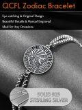 wholesale 925 Sterling Silver Leo Lion Constellation Zodiac Charm Bracelet for Men-0-3