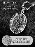 wholesale 925 Sterling Silver Virgin Mary Pendant Necklace for Men Women Catholic -0-3
