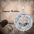TOUPOP Sterling Silver Celtic Knot Compass Necklace For Women Gifts-0-2