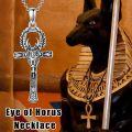 wholesale 925 Sterling Silver Ankh Cross Pendant with Egyptian God Amulet and Chain for Men Women  48cm/60cm Length-0-5