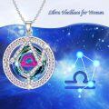 TOUPOP Sterling Silver Crystal Zodiac Necklace Constellation Pendant-0-2