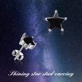 wholesale 925 Sterling Silver AAA Flawless Cubic Zirconia 5-Point Star Earrings, Hypoallergenic Tarnish-Resistant-0-4