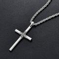 wholesale 925 Sterling Silver &  Celtic Crucifix Nail Fish Hook Cross Pendant Necklace for Men Women-0-3