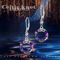 wholesale 925 Sterling Silver Rainbow Swarovski Crystal Celtic Knot Drop Earrings-0-3