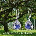 wholesale Sterling Silver Moonstone Leverback Teardrop Dangle Earrings for Women-0-59