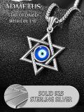 wholesale 925 Sterling Silver Evil Eye Star of David Pendant Necklaces for Men Women s-0-3