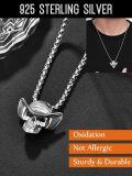 wholesale 925 Sterling Silver Cowboy Hat Skull Pendant Necklace for Men Gothic s-0-4