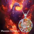 TOUPOP 925 Sterling Silver Crystal Phoenix Necklace Christmas Birthday Gifts For Women-0-1