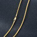 wholesale Sterling Silver Genuine Gold Plated Cable Chain Necklace for Men Women-0-14
