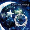 wholesale 925 Sterling Silver Star Nose Ring with Crystal - Handmade Septum Jewelry for Women & Men-0-1