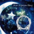 wholesale 925 Sterling Silver Star Opal Zirconia Hinged Hoop Earrings For Women-0-1
