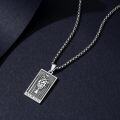 wholesale 925 Sterling Silver Ace of Cups Tarot Pendant Necklace s for Women Men Gifts Jewelry-0-5