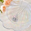wholesale Sterling Silver Stone Cute Animal Pendant Necklace for Couples Sister Daughter Mother Birthday Gift-0-99