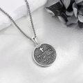 wholesale 925 Sterling Silver Saint Michael Pendant Protection Jewelry for Men Women Gift Chain Necklaces -0-3
