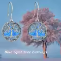 wholesale 925 Sterling Silver Abalone Shell Tree of Life Drop Earrings Wholesale for Women and Girls-0-7