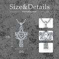 wholesale 925 Sterling Silver &  Celtic Knot Shamrock Tree Of Life Pendant with 24 Chain-0-4