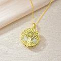 wholesale 14K Gold Sterling Silver Jade Tree of Life Necklace for Women-0-90